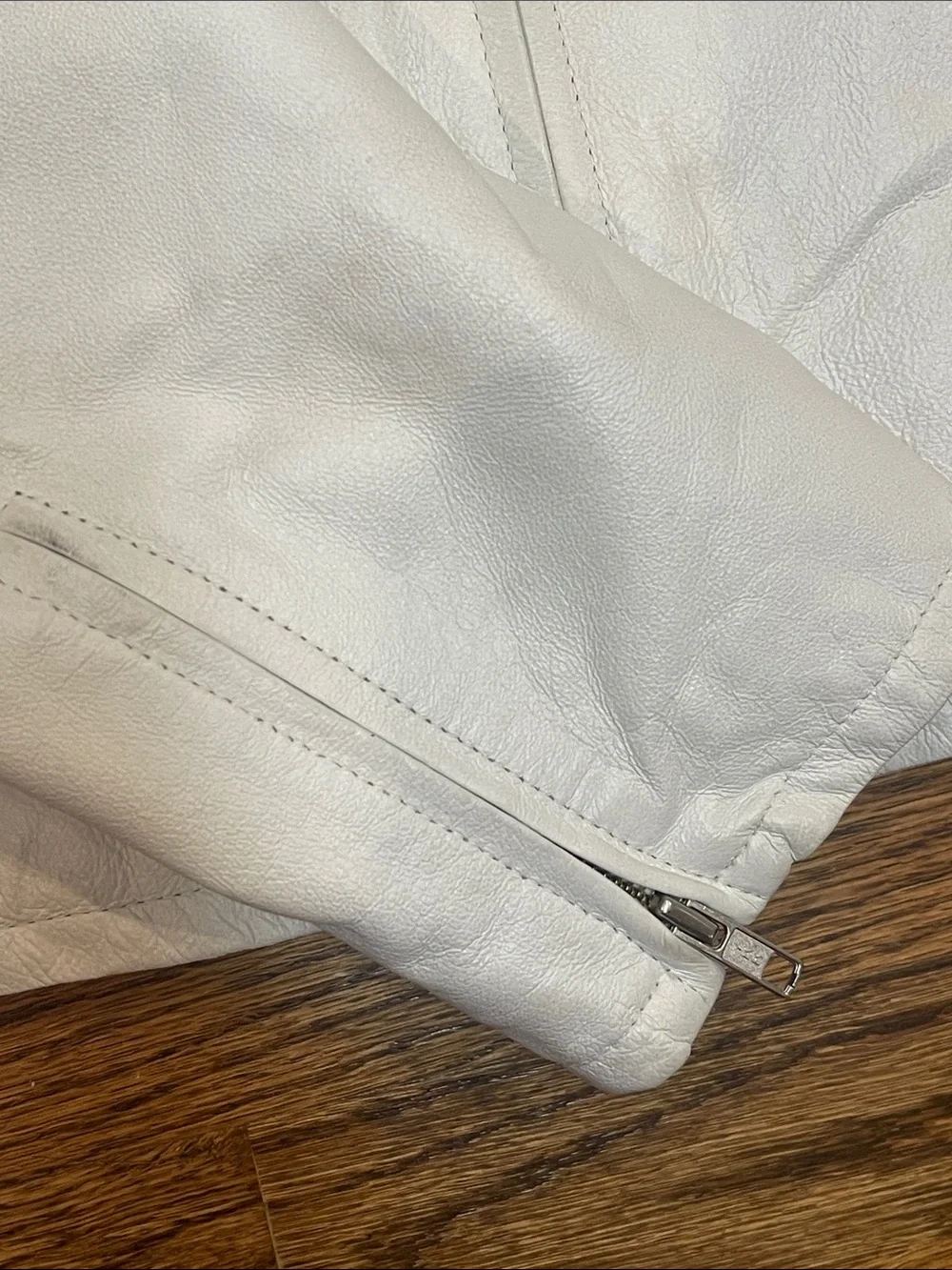 Classic White Women's Wilson’s Leather Jacket with Pink Trim ladies L - Picture 14 of 16